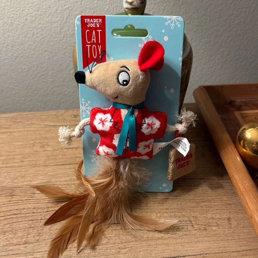Trader Joe's Red and Brown Cat Toy